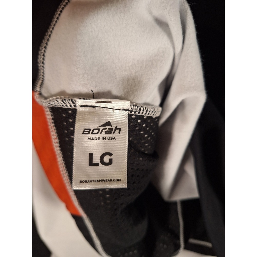 Borah Teamwear Lakeland Nordic Ski Team Jacket Mens Large Black Orange Full Zip - Picture 4 of 5